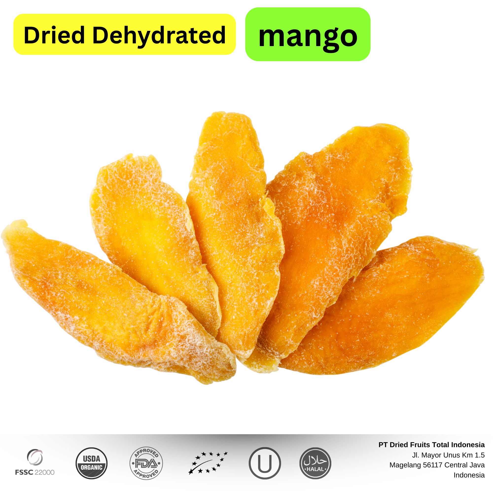 PT Dried Fruits Total Indonesia factory facility in Magelang, Central Java
